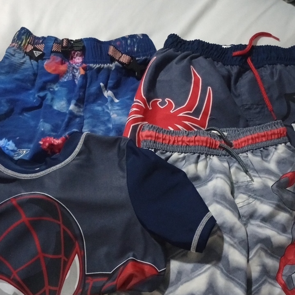 Nike ACG Kids Swim Trunks - Blue and Gray